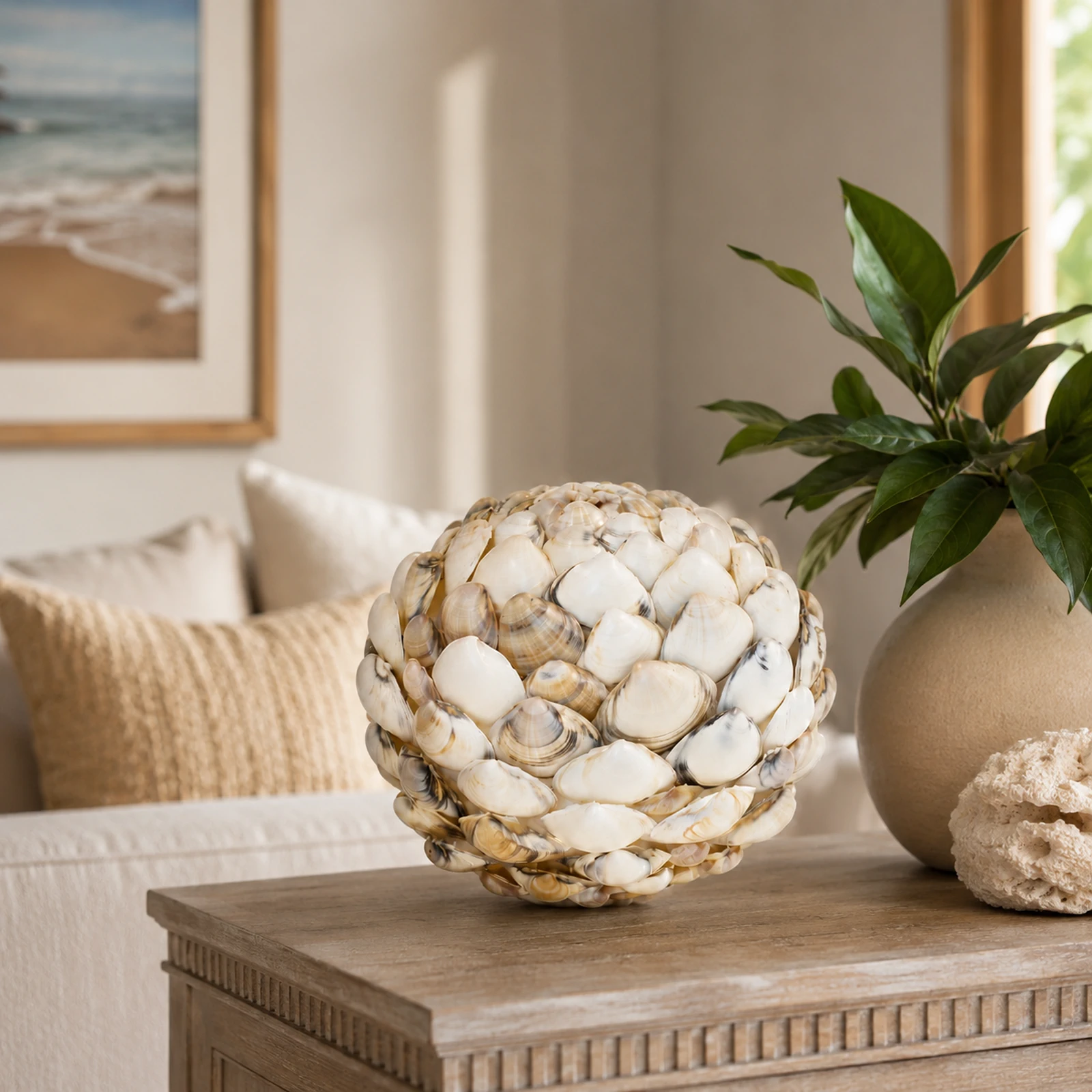 Suspension en coquillages naturels « Brise Marine » – Image 2